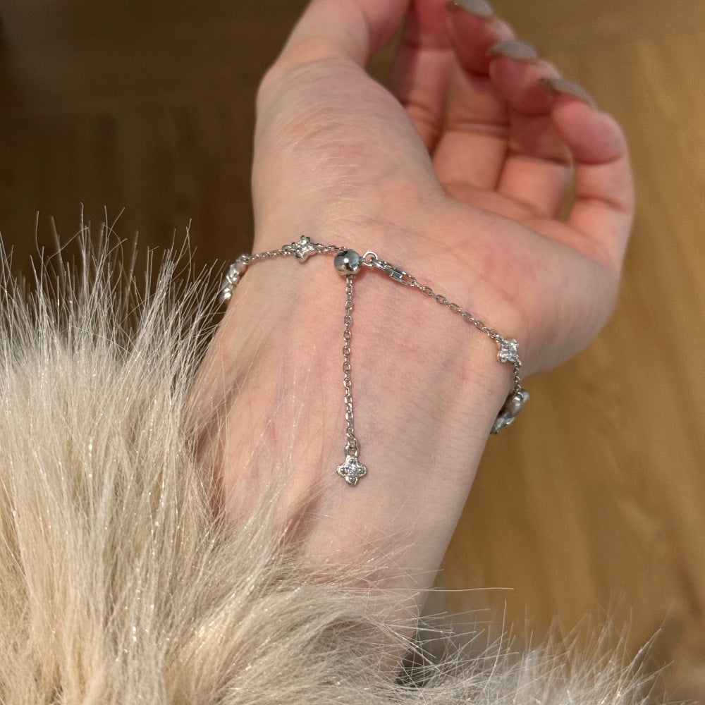 "Iris Bloom" 925 Sterling Silber verstellbares Armband 