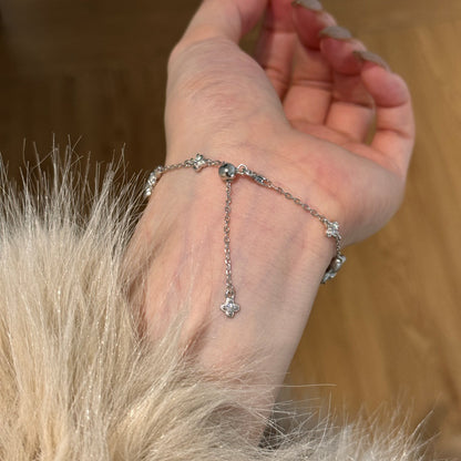 "Iris Bloom" 925 Sterling Silber verstellbares Armband 