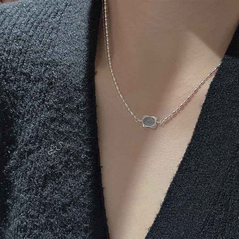 "Ocean Pillow" 925 Sterling Silver Aquamarine-Blue Jewelry Set