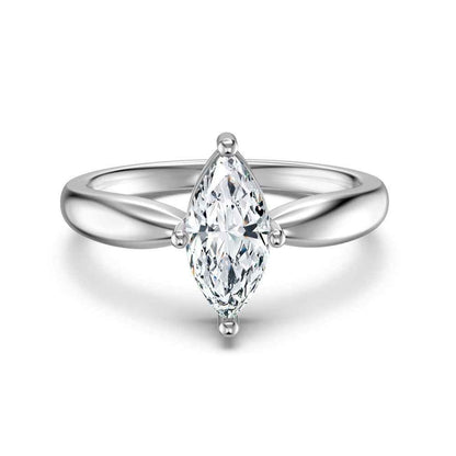 "Marquise Glow" 925 Sterling Silver Stacking Rings