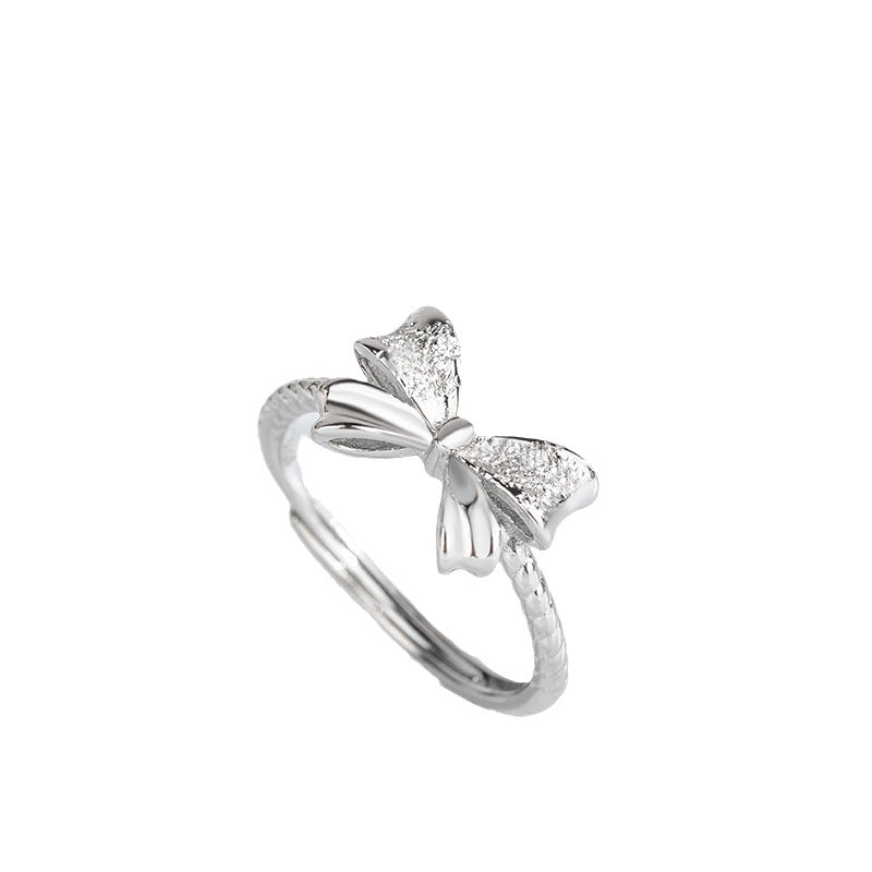 “Silver Ribbon” S925 Sterling Silver Bow Ring