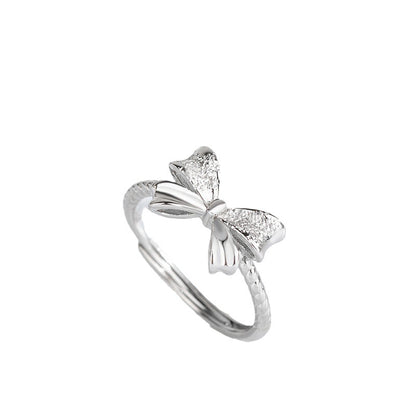 “Silver Ribbon” S925 Sterling Silver Bow Ring