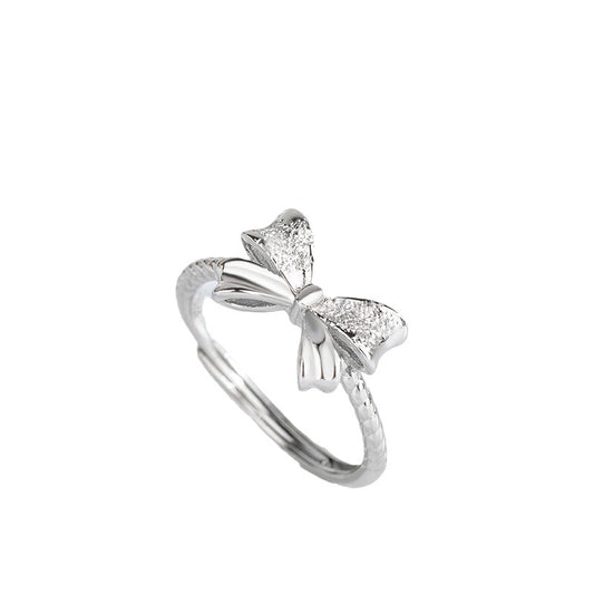 “Silver Ribbon” S925 Sterling Silver Bow Ring
