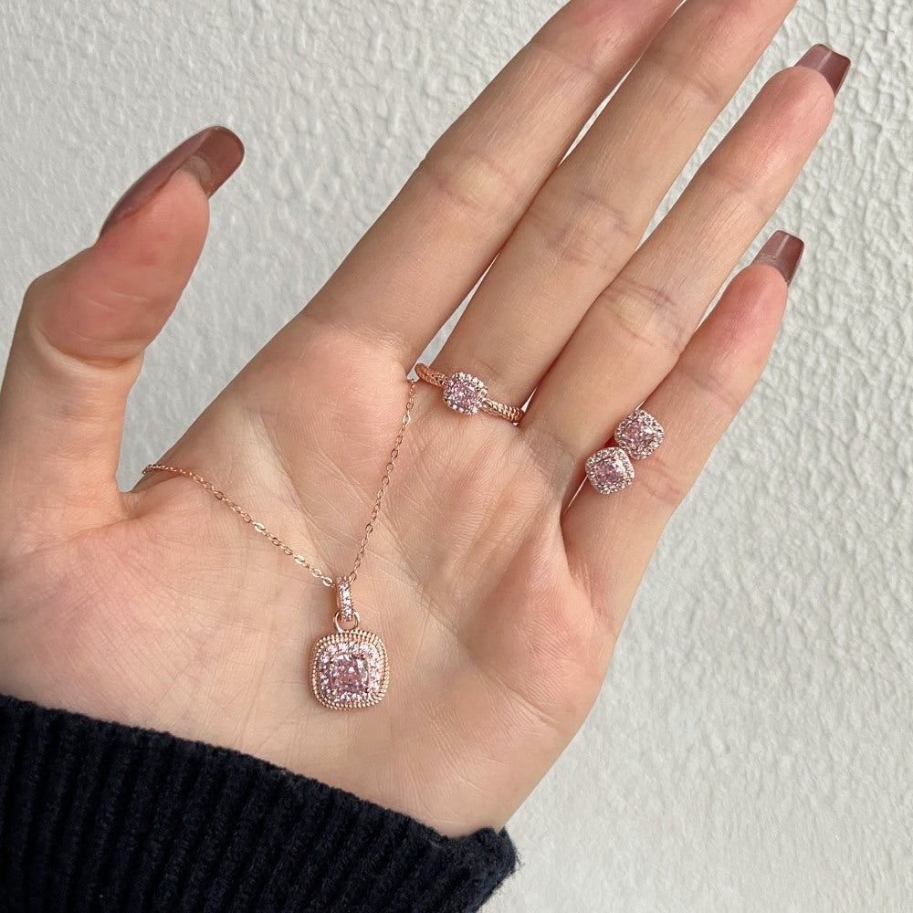 “Sugar Éclat” S925 Sterling Silver 8A Iced Zircon Jewelry Set