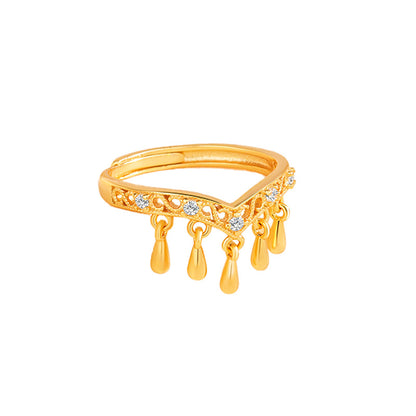 “Velour Royale” S925 Sterling Silver Vintage Tassel Ring