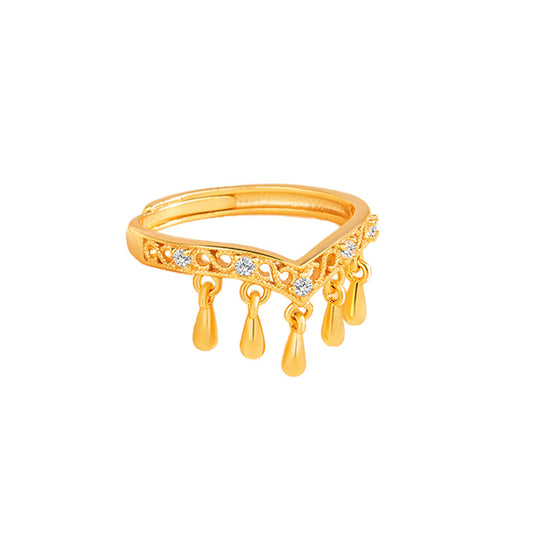 “Velour Royale” S925 Sterling Silver Vintage Tassel Ring