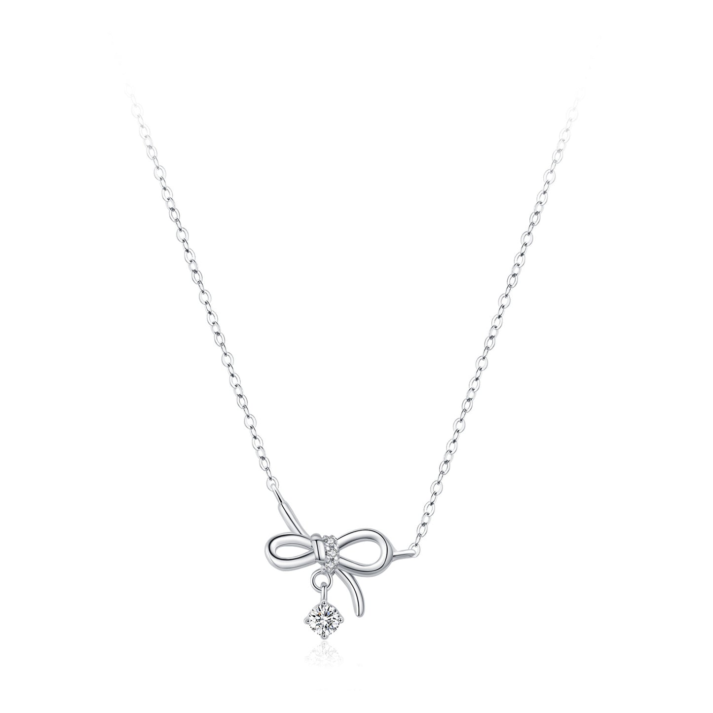 “Lumi Bow” 925 Sterling Silver Bow Jewelry Set