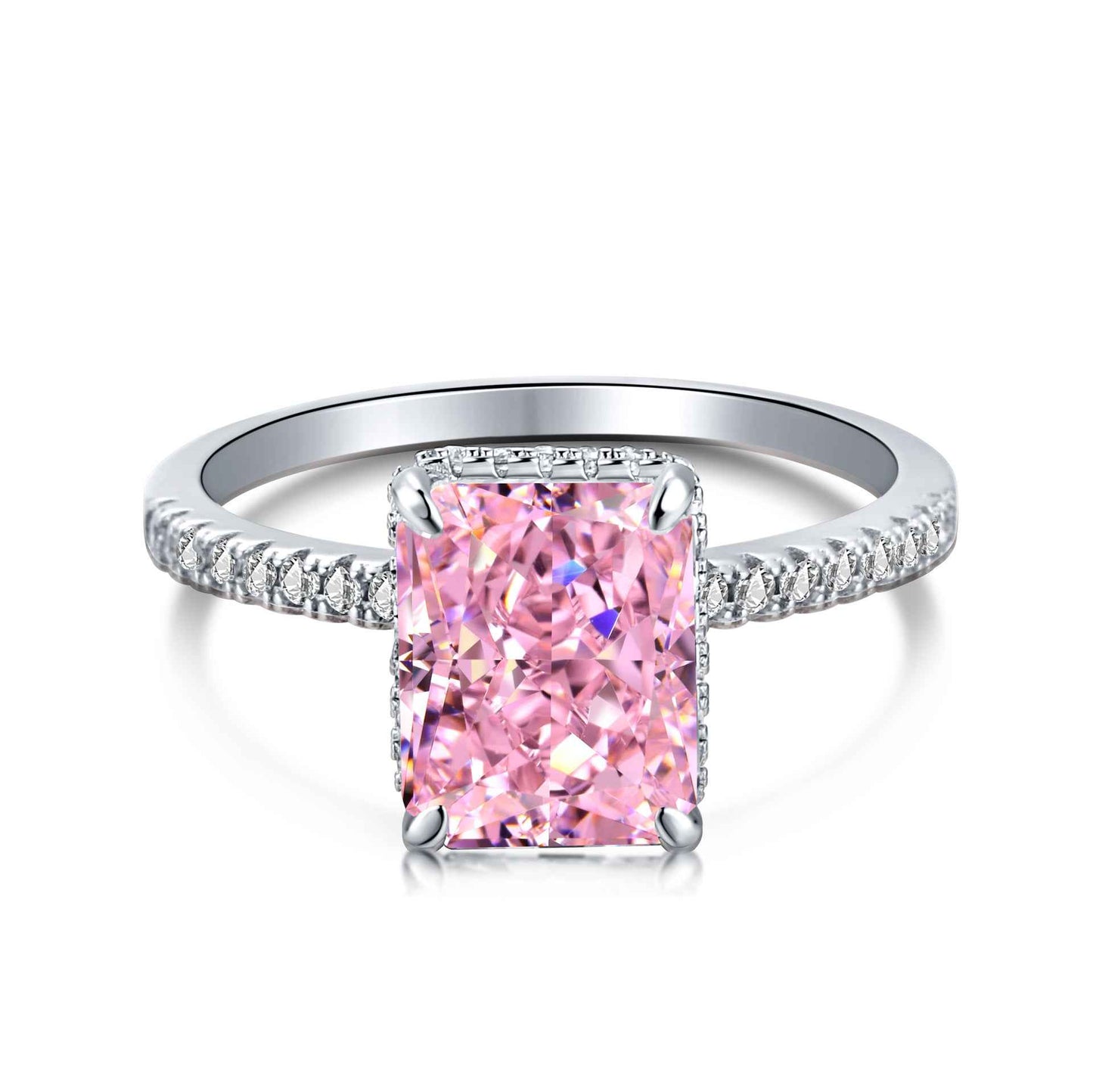 “Prism Royale” 925 Sterling Silver Sparkling Color Gemstone Ring