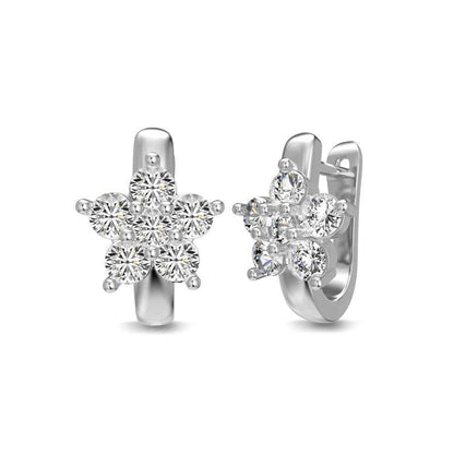 “Snowfall Radiance” S925 Sterling Silver Snowflake Jewelry Set