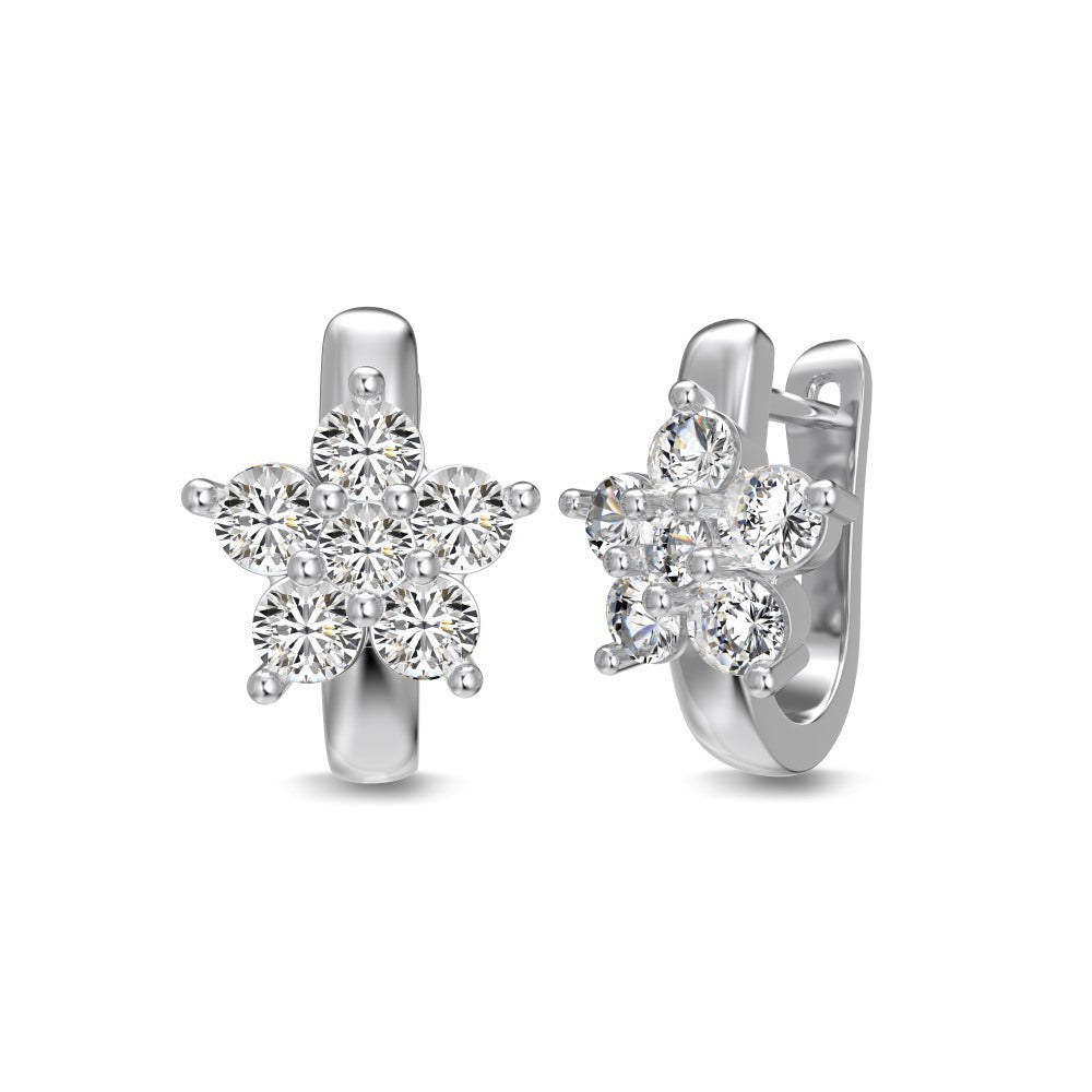 “Frost Étoile” S925 Sterling Silver Snowflake Zircon Jewelry Set (Necklace, Earrings & Ring)