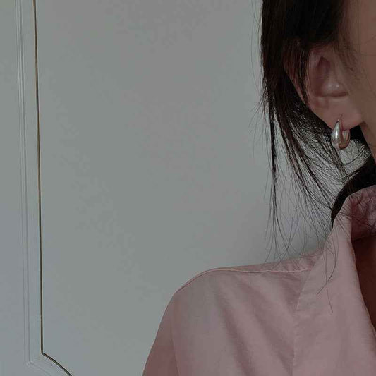 "Lunar Arc" 925 Sterling Silver Earrings