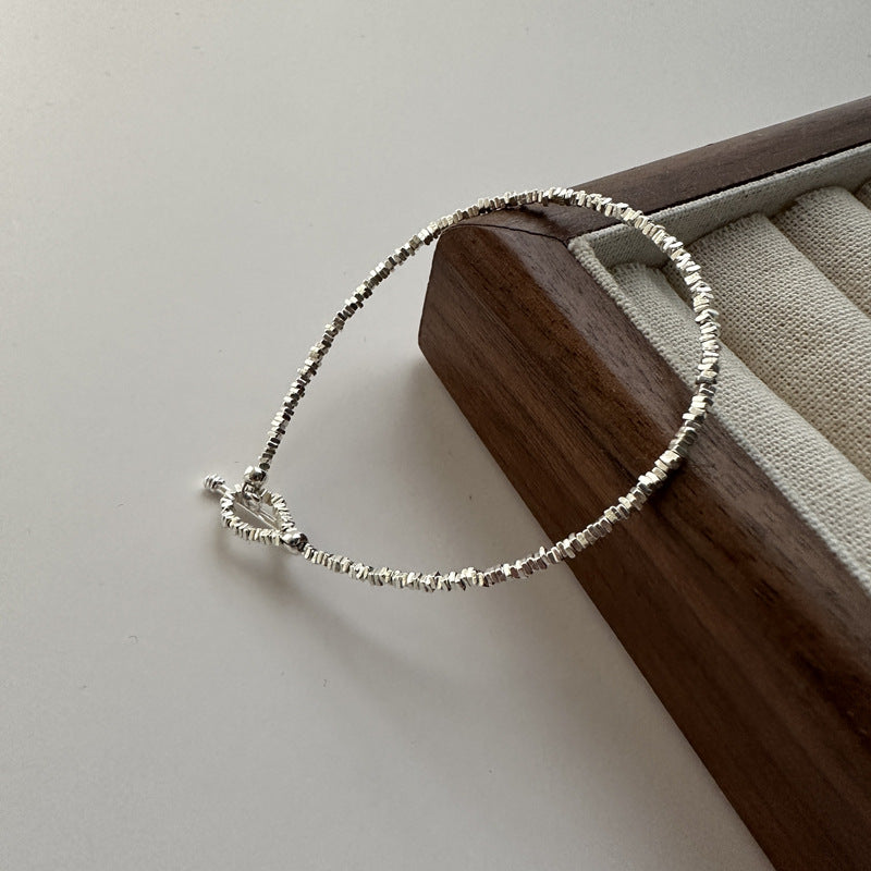 "Silver Chunks" 925 Sterling Silver Bracelet