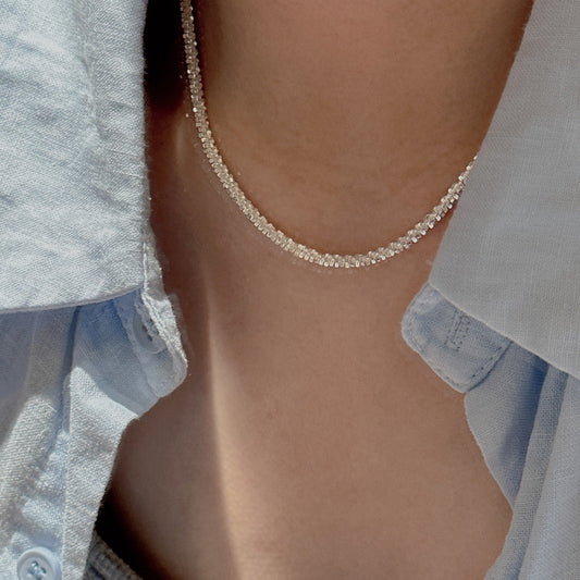 "Gleam Slide" S925 Sterling Silver Adjustable Necklace