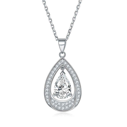 Teardrop Radiance 925 Sterling Silver Zircon Jewelry Set
