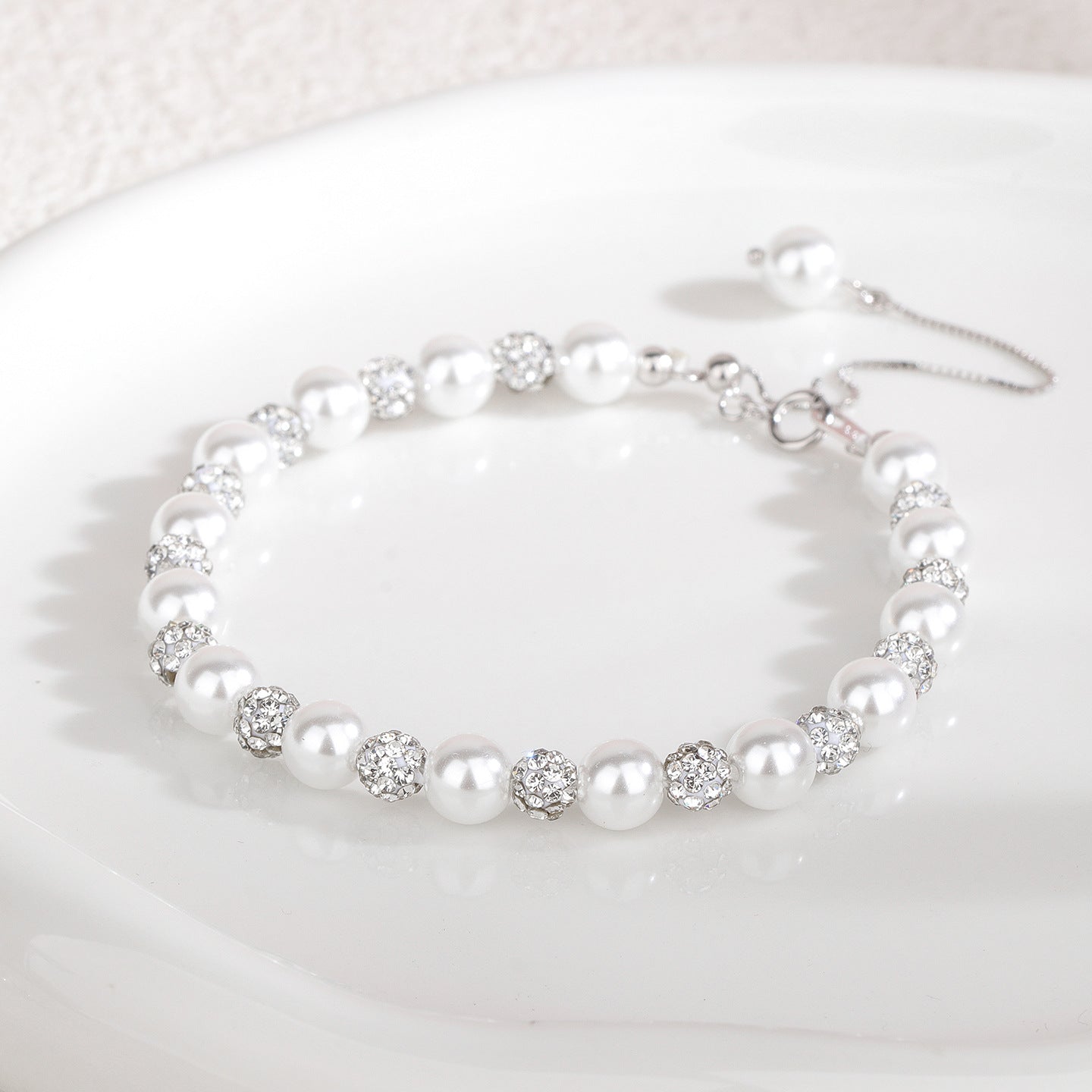 “Roselle Shambhala” S925 Sterling Silver Pearl Bracelet