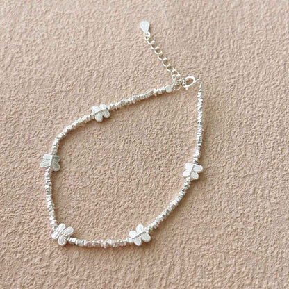 “Silver Flutter” S925 Sterling Silver Butterfly Beaded Bracelet