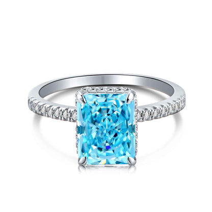 “Prism Royale” 925 Sterling Silver Sparkling Color Gemstone Ring