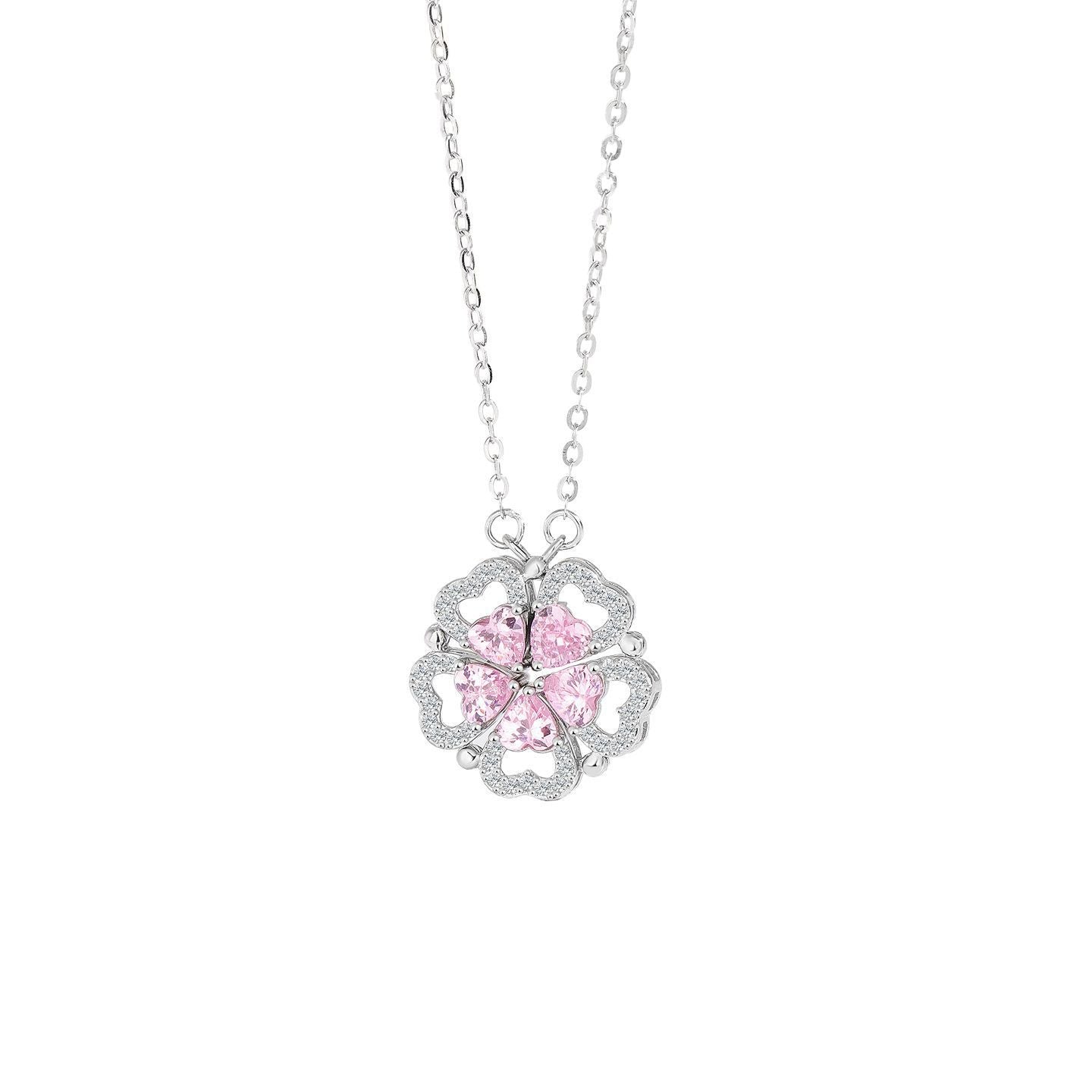 “Blooming Heart” S925 Sterling Silver Convertible Necklace