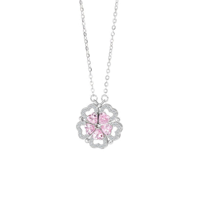 “Blooming Heart” S925 Sterling Silver Convertible Necklace