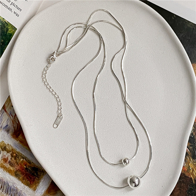 "Silver Spheres" 925 Sterling Silver Necklace