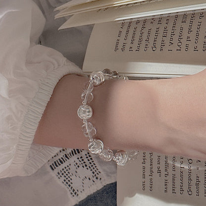 Verträumtes lila Perlenarmband – Swarovski Perlen 