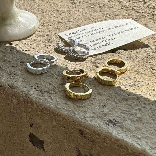 "Crushed Ice" 925 Sterling Silver Earrings