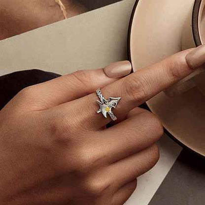 "Starry Pine" 925 Sterling Silver Adjustable Christmas Tree Ring