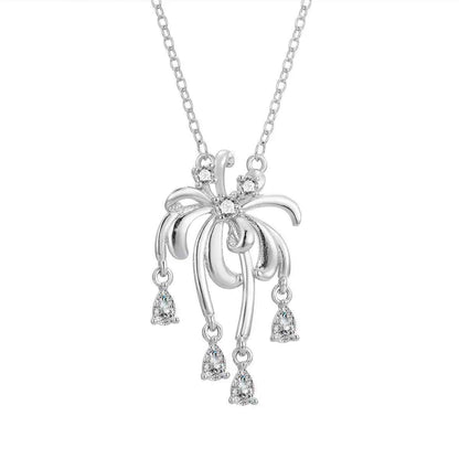 "Sparkling Fireworks" 925 Sterling Silver Tassel Necklace