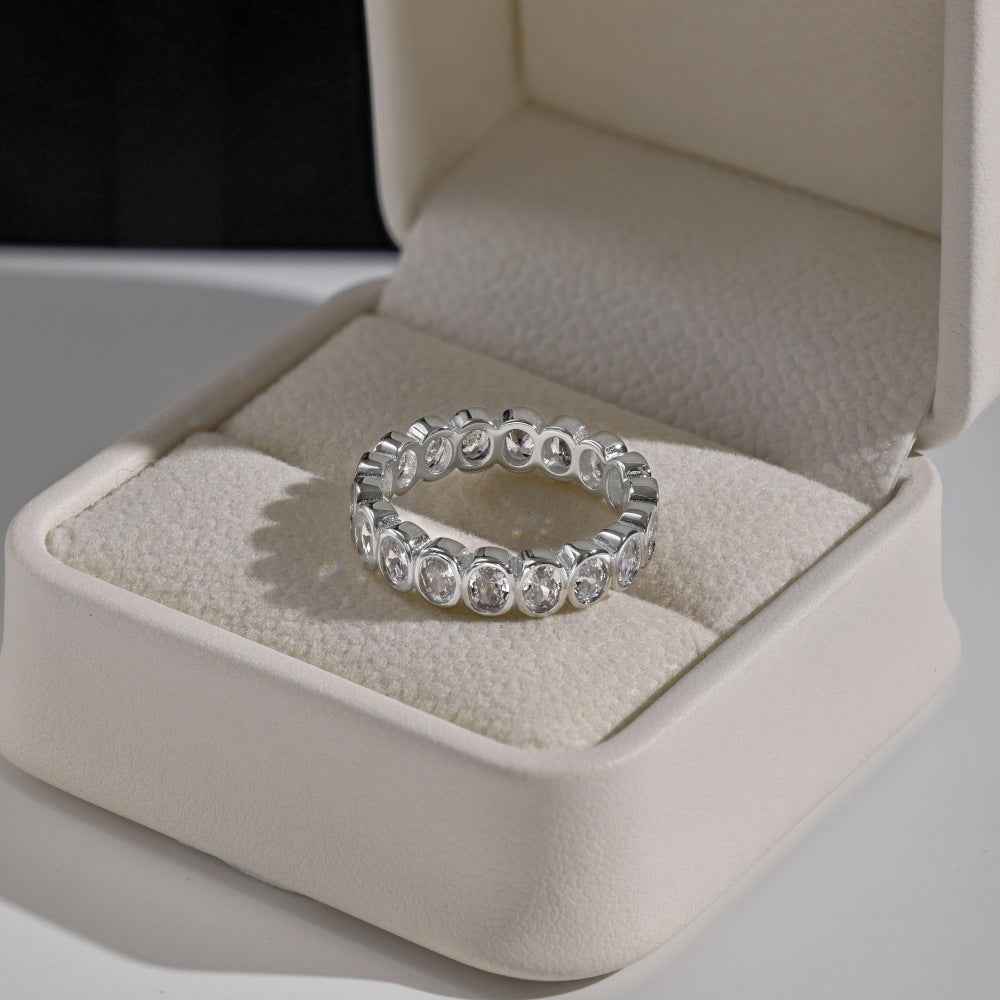 “Eternal Oval” 925 Sterling Silver Full-Eternity Ring