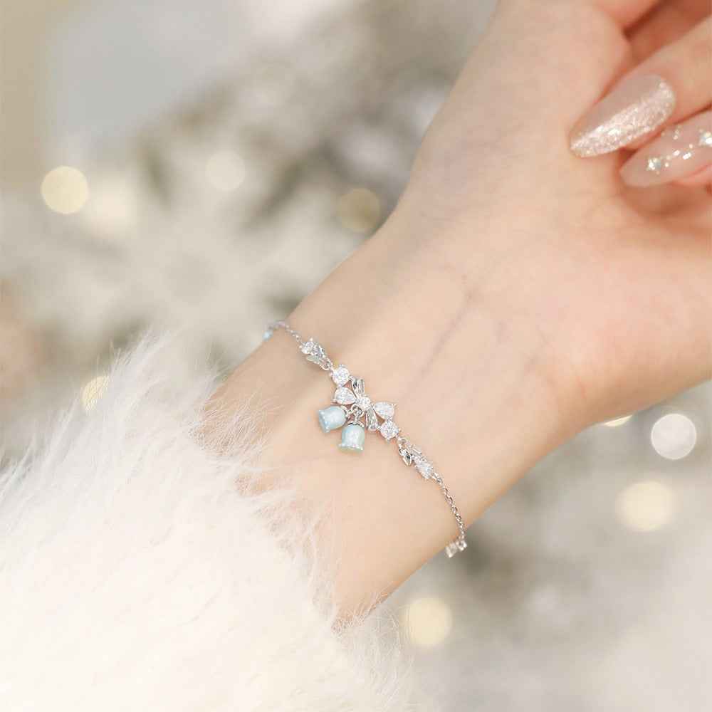 “Bluebell Reverie” S925 Sterling Silver Lily of the Valley Necklace / Bracelet