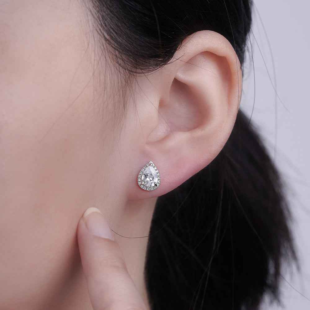 Teardrop Radiance 925 Sterling Silver Zircon Jewelry Set