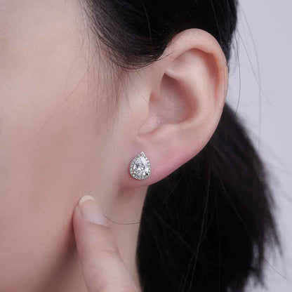 Teardrop Radiance 925 Sterling Silver Zircon Jewelry Set