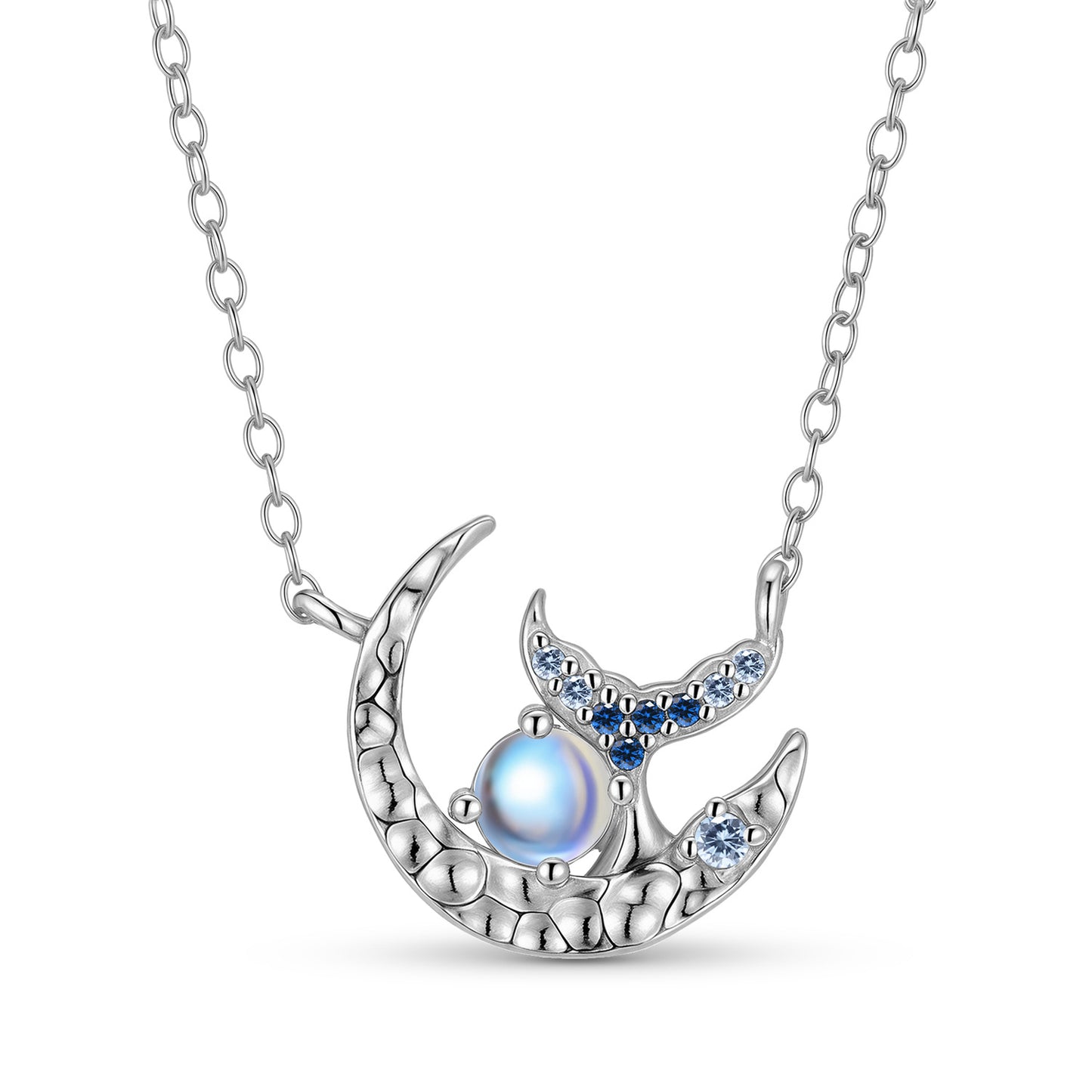 “Moonlit Mermaid” S925 Sterling Silver Necklace