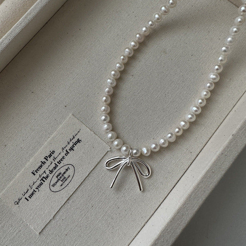 "Bow Elegance" 925 Sterling Silver Jewelry Set