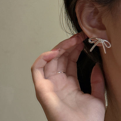 "Bow Elegance" 925 Sterling Silver Jewelry Set