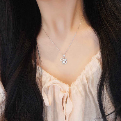 “Starlit Pegasus” 925 Sterling Silver Moissanite Unicorn Pendant Necklace