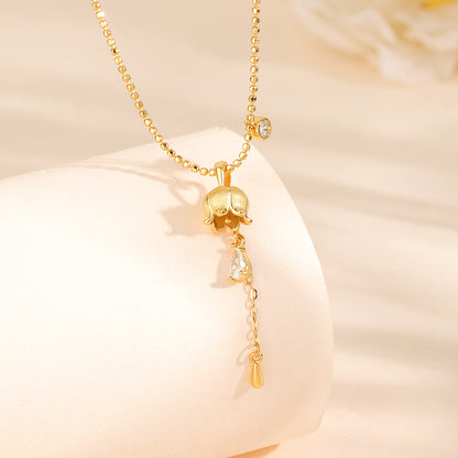 “Lily Drop” S925 Sterling Silver Necklace