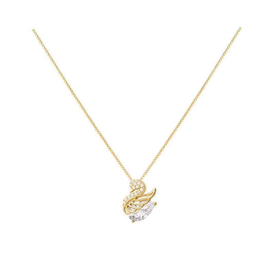 “Swan Étoile” S925 Sterling Silver Swan Necklace