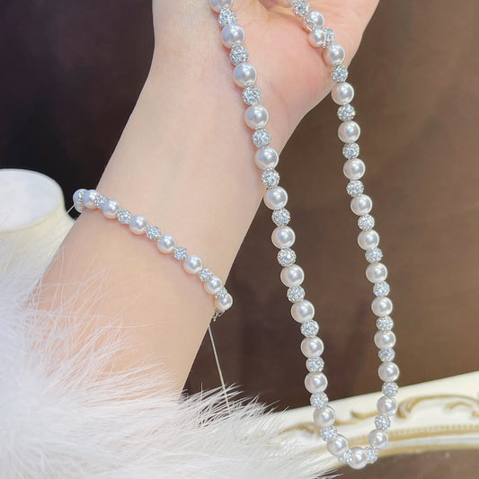 “Roselle Shambhala” S925 Sterling Silver Pearl Bracelet