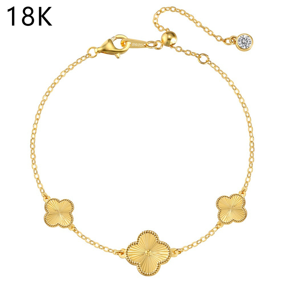 Luxe Charm Bracelet – 18K Gold Vermeil on 925 Silver, Clover or Butterfly with CZ Sparkle.