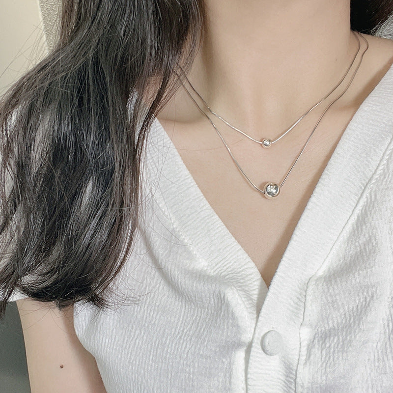 "Silver Spheres" 925 Sterling Silver Necklace