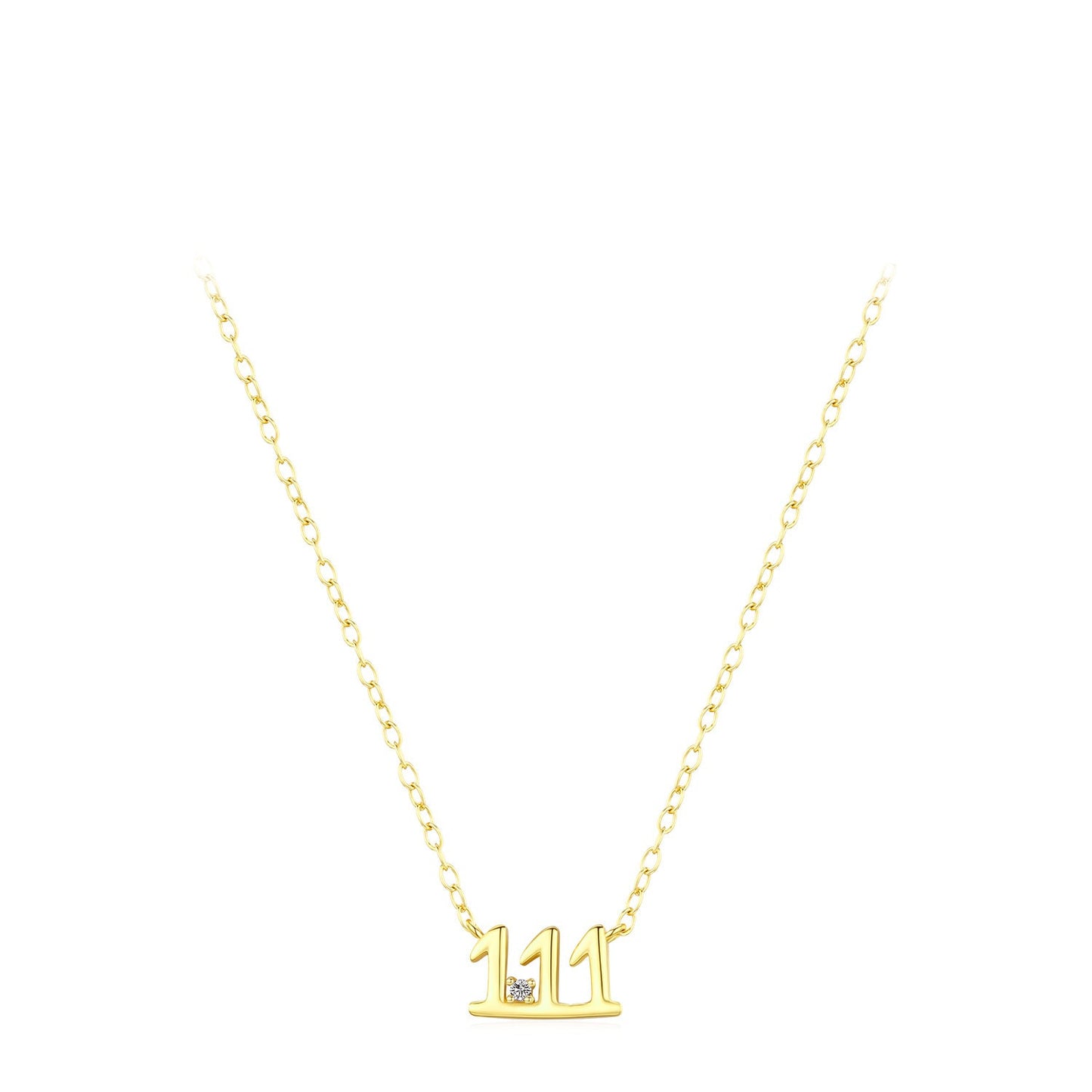 “Lucky Number” 925 Sterling Silver Number Necklace – Personalized Minimal Charm