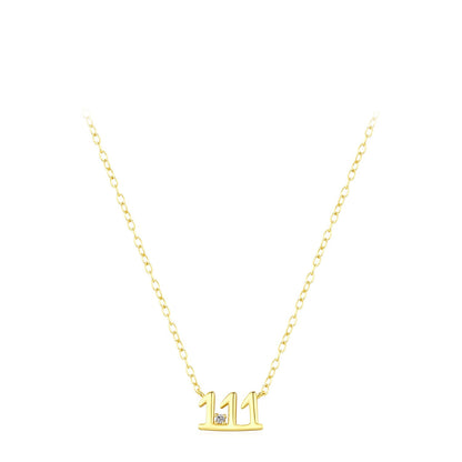 “Lucky Number” 925 Sterling Silver Number Necklace – Personalized Minimal Charm