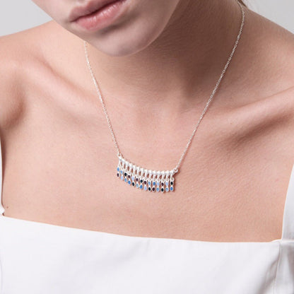 Prism Fringe 18K Gold-Plated Brass Enamel Tassel Necklace