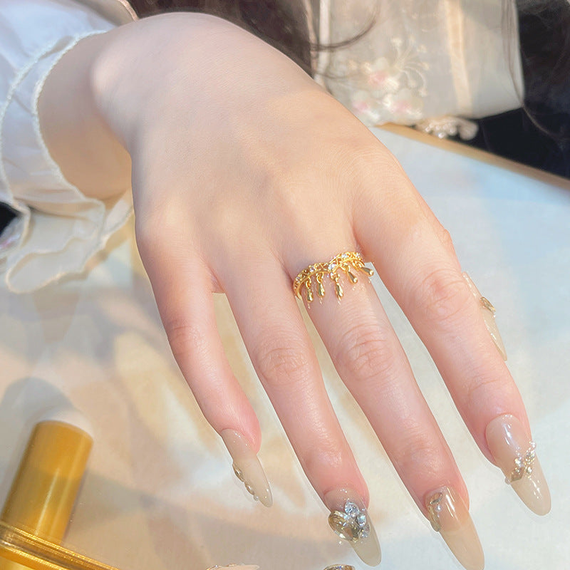 “Velour Royale” S925 Sterling Silver Vintage Tassel Ring