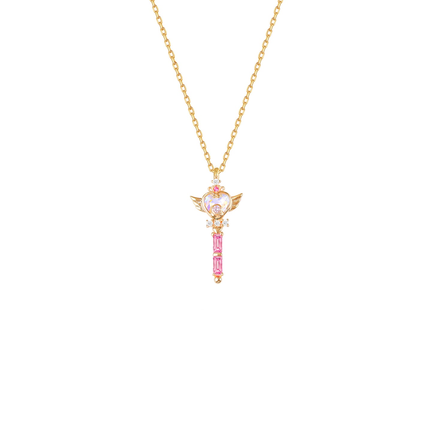 "Fairy Wand" 925 Sterling Silver Necklace with Colorful Crystals - Perfect for Birthdays and Graduations