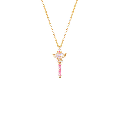 "Fairy Wand" 925 Sterling Silver Necklace with Colorful Crystals - Perfect for Birthdays and Graduations