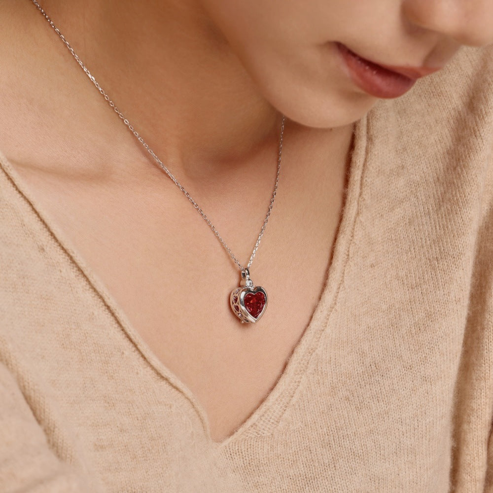 “Secret Heart” S925 Sterling Silver DIY Heart Box Necklace