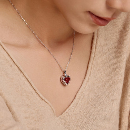 “Secret Heart” S925 Sterling Silver DIY Heart Box Necklace