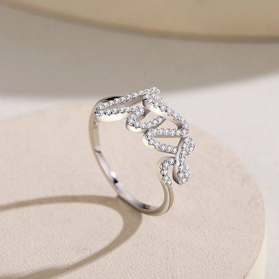 “Eternal Love” 925 Sterling Silver Letter Ring